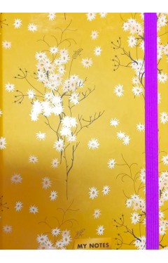 White Flower Lined Journal